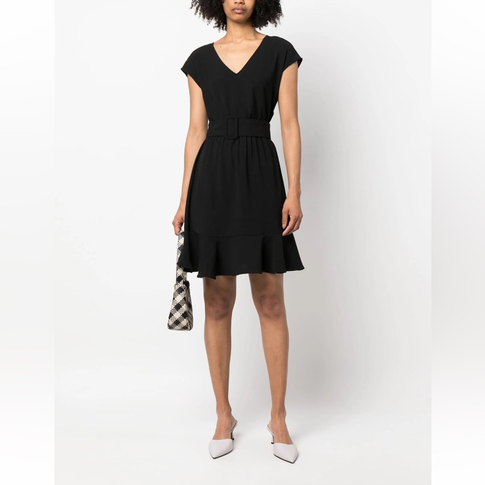 Armani Exchange V-Neck Belted Dress (6)